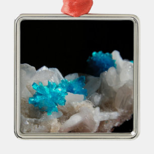 Ornamento De Metal Cavansite em Stilbite