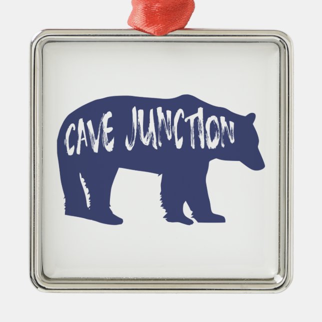 Ornamento De Metal Cave Junction Oregon Bear (Frente)