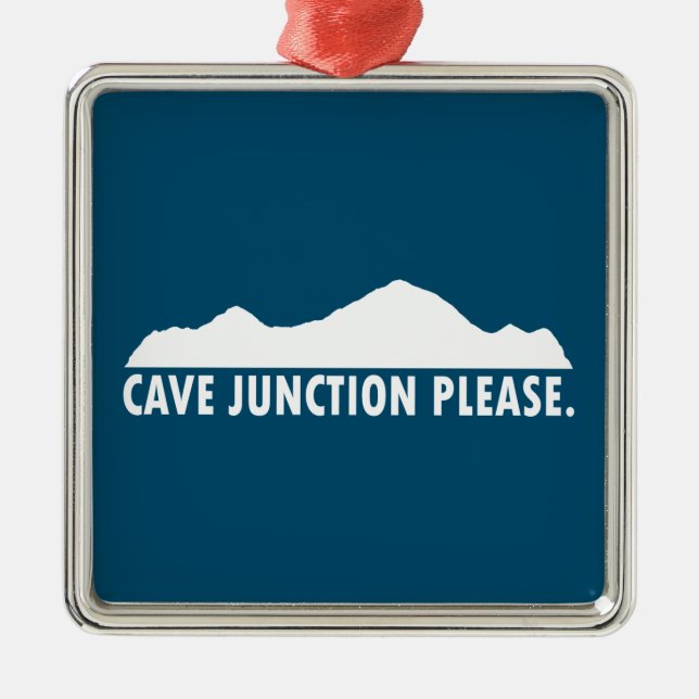 Ornamento De Metal Cave Junction Oregon, por favor (Frente)