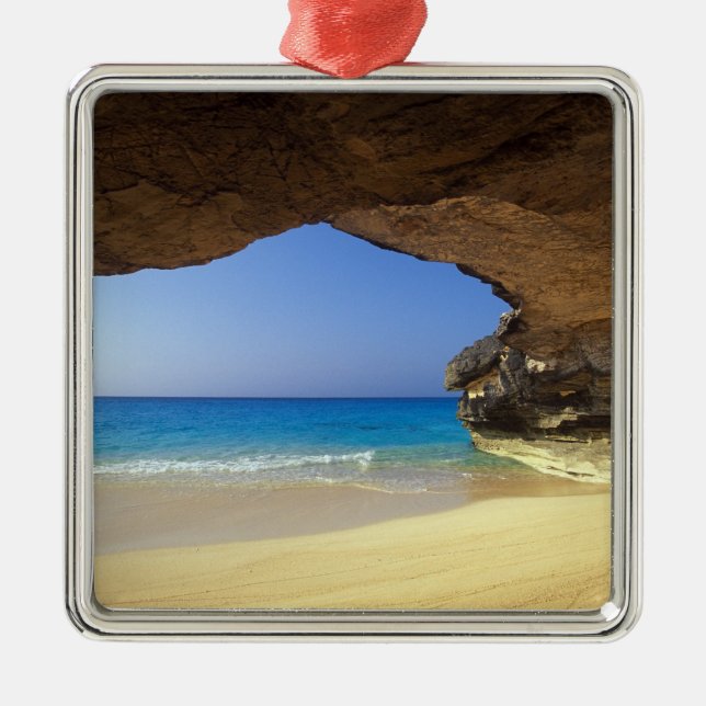 Ornamento De Metal Caverna na Baía Francesa, Ilha de San Salvador (Frente)