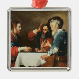 Ornamento De Metal Ceia em Emmaus (óleo em canvas) 2