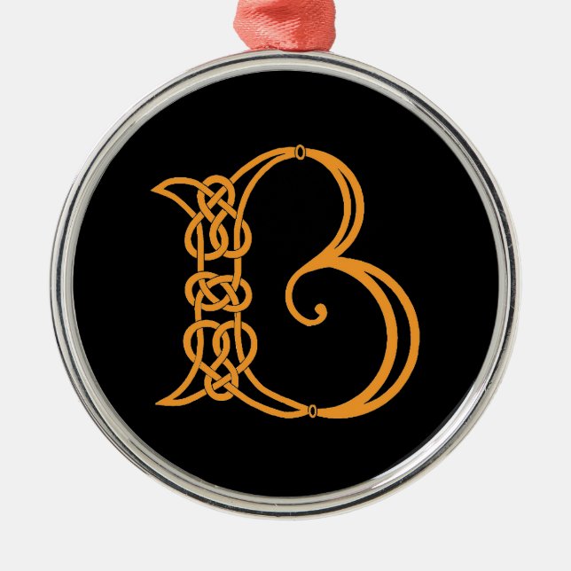 Ornamento De Metal Celta Inicial B (Frente)