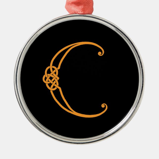 Ornamento De Metal Celta Inicial C (Frente)