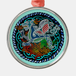 Ornamento De Metal Céltique dragon