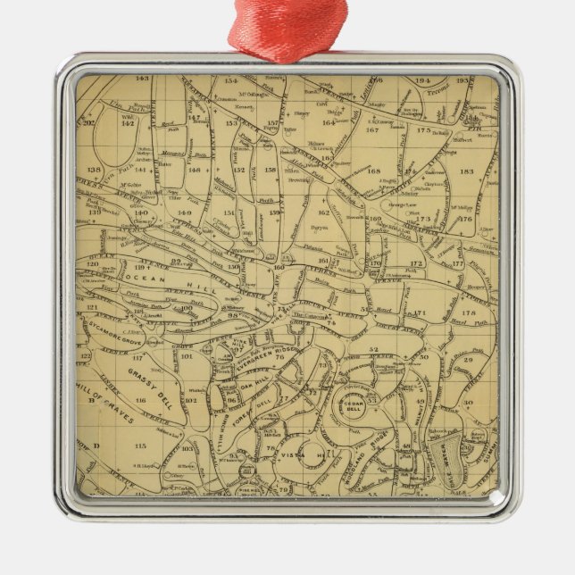 Ornamento De Metal Cemitério de madeira verde (Frente)