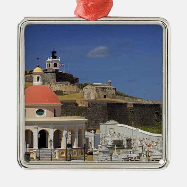 Ornamento De Metal Cemitério de Porto Rico à beira-mar (Frente)