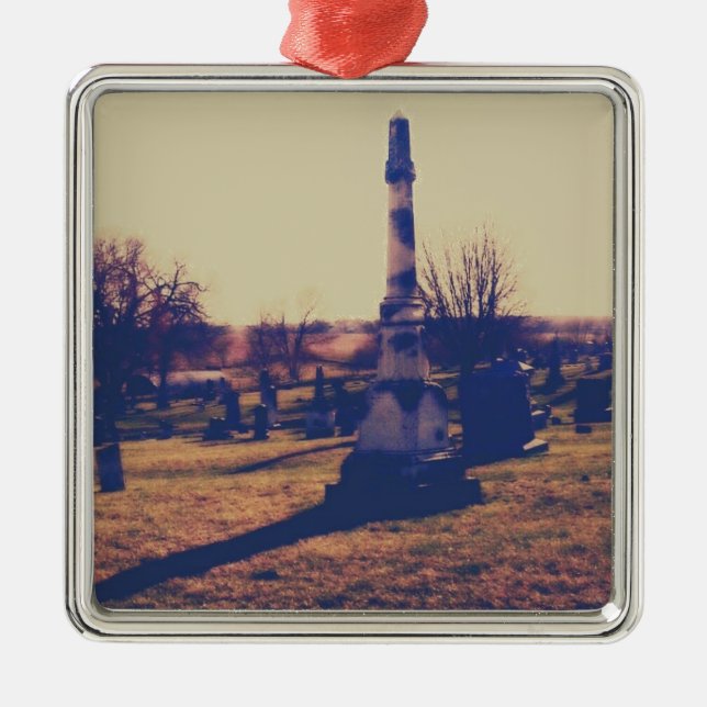 Ornamento De Metal Cemitério em Washington, Iowa (Frente)