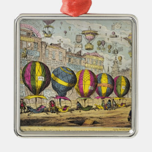 Ornamento De Metal Cena as perspectivas elevadas na farsa '