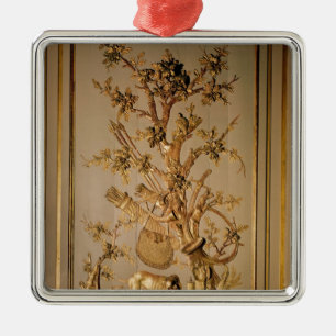 Ornamento De Metal Cena da caça, painelamento de madeira da sala de