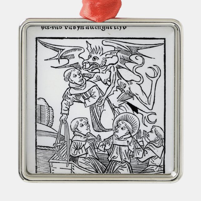Ornamento De Metal Cena 'da navegação de St. Brendan (Frente)