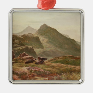 Ornamento De Metal Cena das montanhas