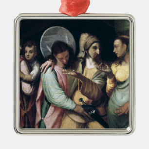 Ornamento De Metal Cena do dell'Arte de Commedia, c.1765