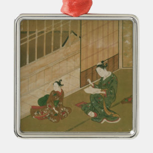 Ornamento De Metal Cena interior, c.1730