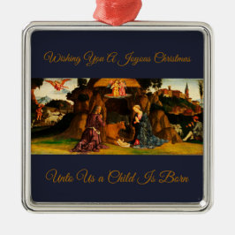 Ornamento De Metal Cena Natal da Santa Família