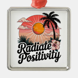 Ornamento De Metal Cena Positiva Sunny