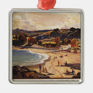 Ornamento De Metal Cena Railway do sul/de Great Western praia