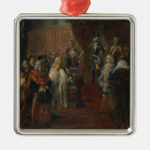 Ornamento De Metal Cena Silesian da homenagem, 1855