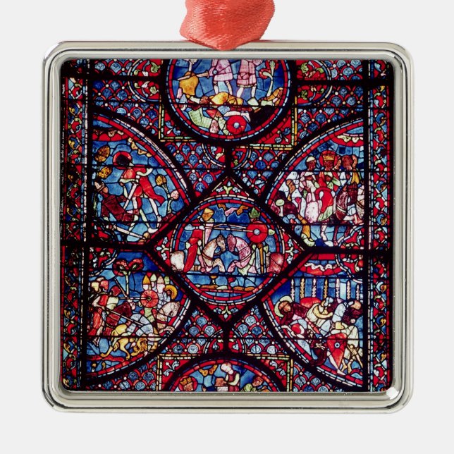 Ornamento De Metal Cenas da vida de Charlemagne (Frente)