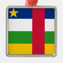 Ornamento De Metal Central African Republic (CAR) Flag