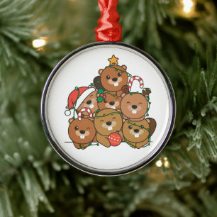 Ornamento De Metal Ceram de Natal da árvore de Natal Engraçado