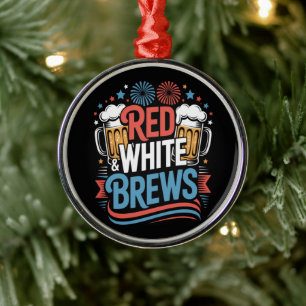 Ornamento De Metal Cerveja 4 de julho