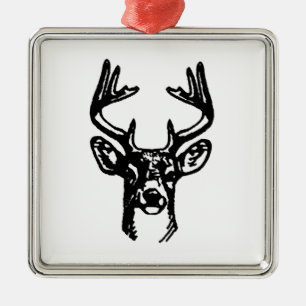 Ornamento De Metal Cervos da cauda branca do fanfarrão de 8 pontos