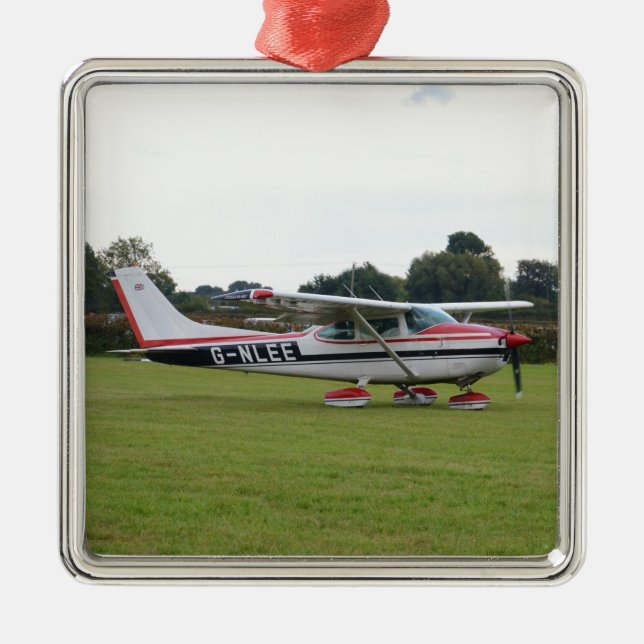 Ornamento De Metal Cessna 182Q (Frente)