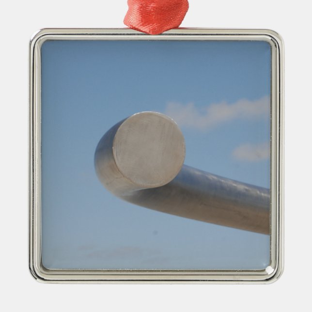 Ornamento De Metal Céu Azul Metálico (Frente)