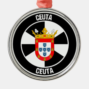 Ornamento De Metal Ceuta Round Emblem