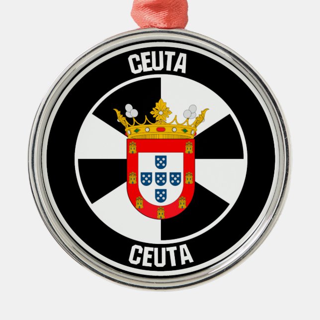 Ornamento De Metal Ceuta Round Emblem (Frente)