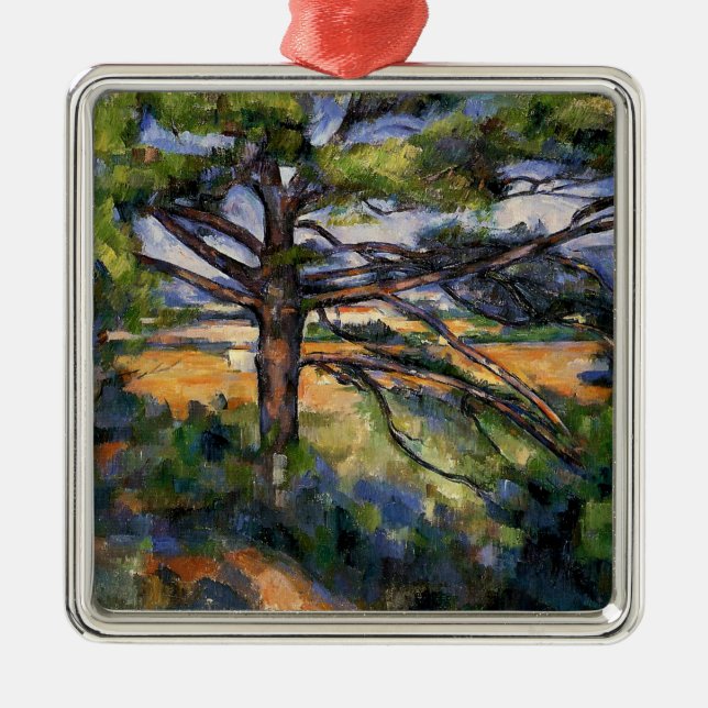 Ornamento De Metal Cezanne - Pine Grande e Terra Vermelha, (Frente)