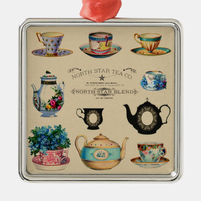 Ornamento De Metal Chá Torna Tudo Melhor (Frente)