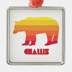 Ornamento De Metal Challis Idaho Rainbow Bear