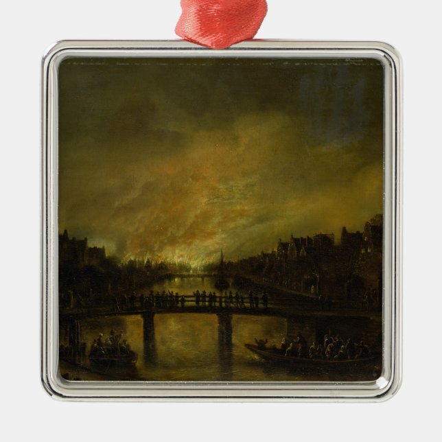 Ornamento De Metal Chama em Amsterdão (Frente)