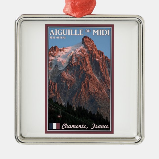 Ornamento De Metal Chamonix - Aiguille du Midi (Frente)