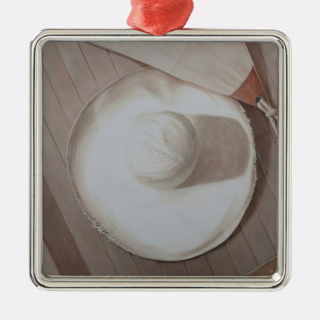 Ornamento De Metal Chapéu de viagem 2012 (Frente)