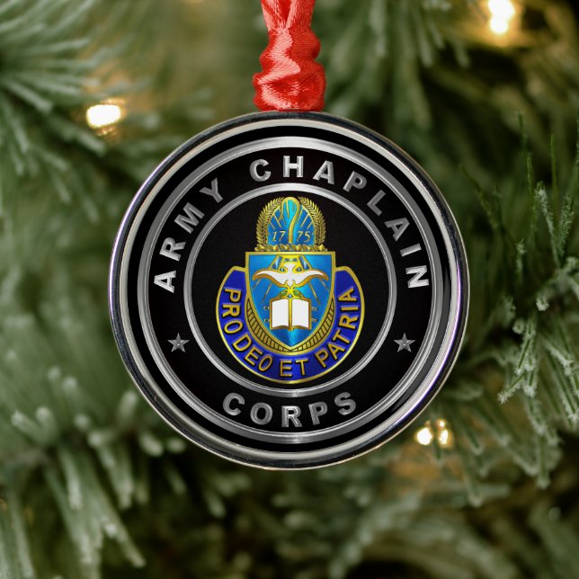 Ornamento De Metal Chaplain Corps Natal (Árvore)