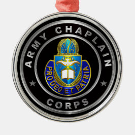 Ornamento De Metal Chaplain Corps Natal