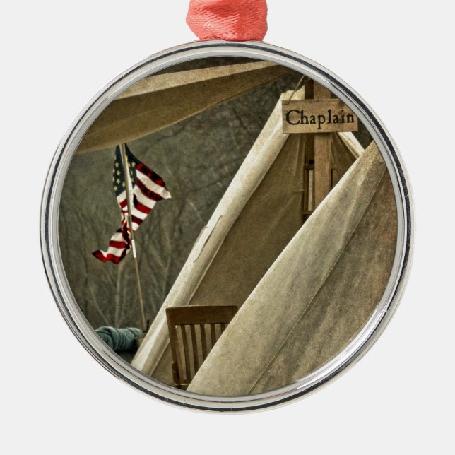 Ornamento De Metal Chaplain do Exército (Frente)