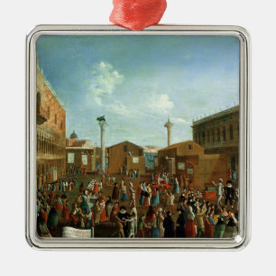 Ornamento De Metal Charlatans no Piazzetta San Marco, Veneza