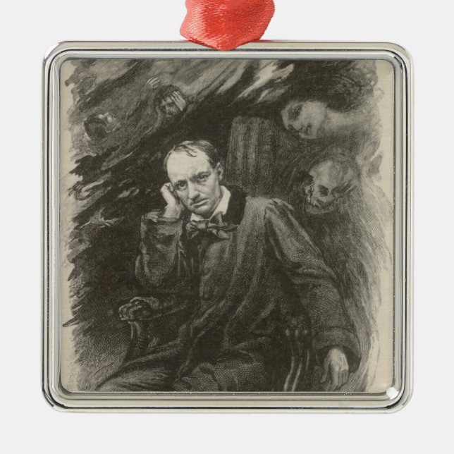Ornamento De Metal Charles Baudelaire (por Georges Rochegrosse) (Frente)