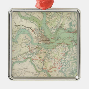 Ornamento De Metal Charleston, defesas