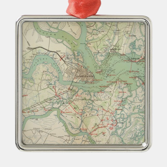 Ornamento De Metal Charleston, defesas (Frente)