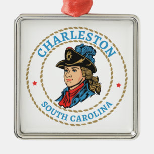 Ornamento De Metal Charleston South Carolina Colonial