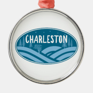 Ornamento De Metal Charleston West Virginia Ao Ar Livre