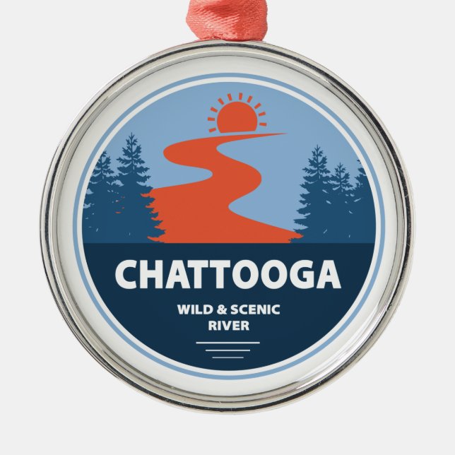 Ornamento De Metal Chattooga Wild And Scenic River (Frente)