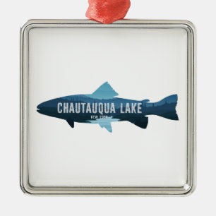 Ornamento De Metal Chautauqua Lake New York Fish