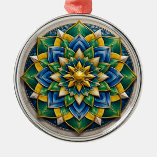 Ornamento De Metal Chaveiro Mandala Luxo - 01