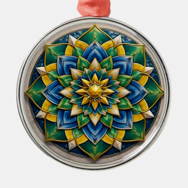 Ornamento De Metal Chaveiro Mandala Luxo - 01 (Frente)