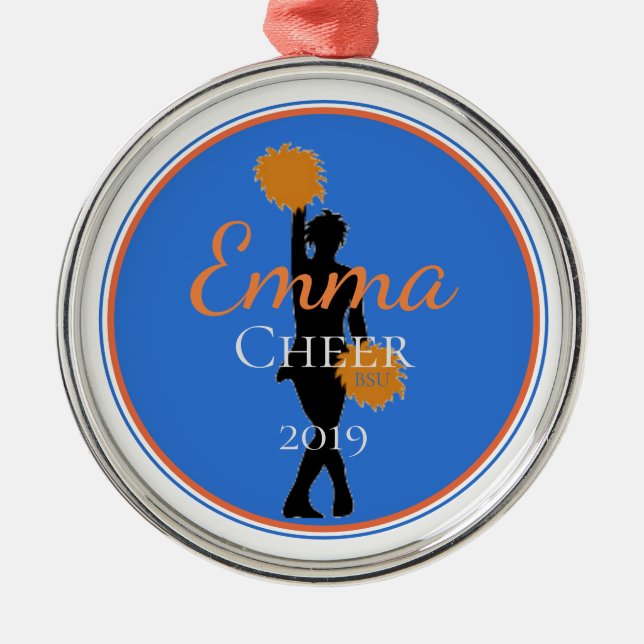 Ornamento De Metal Cheer Ornament Cheerleader-Emma Cheer (Frente)